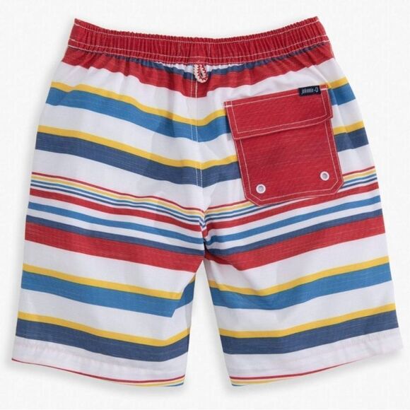 JOHNNIE O mens medium Colorful Striped Swim Shorts surf 🏄‍♂️ trunks - Picture 1 of 7